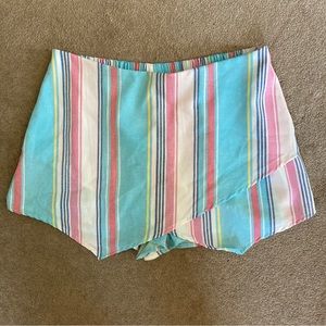 colorful striped skort